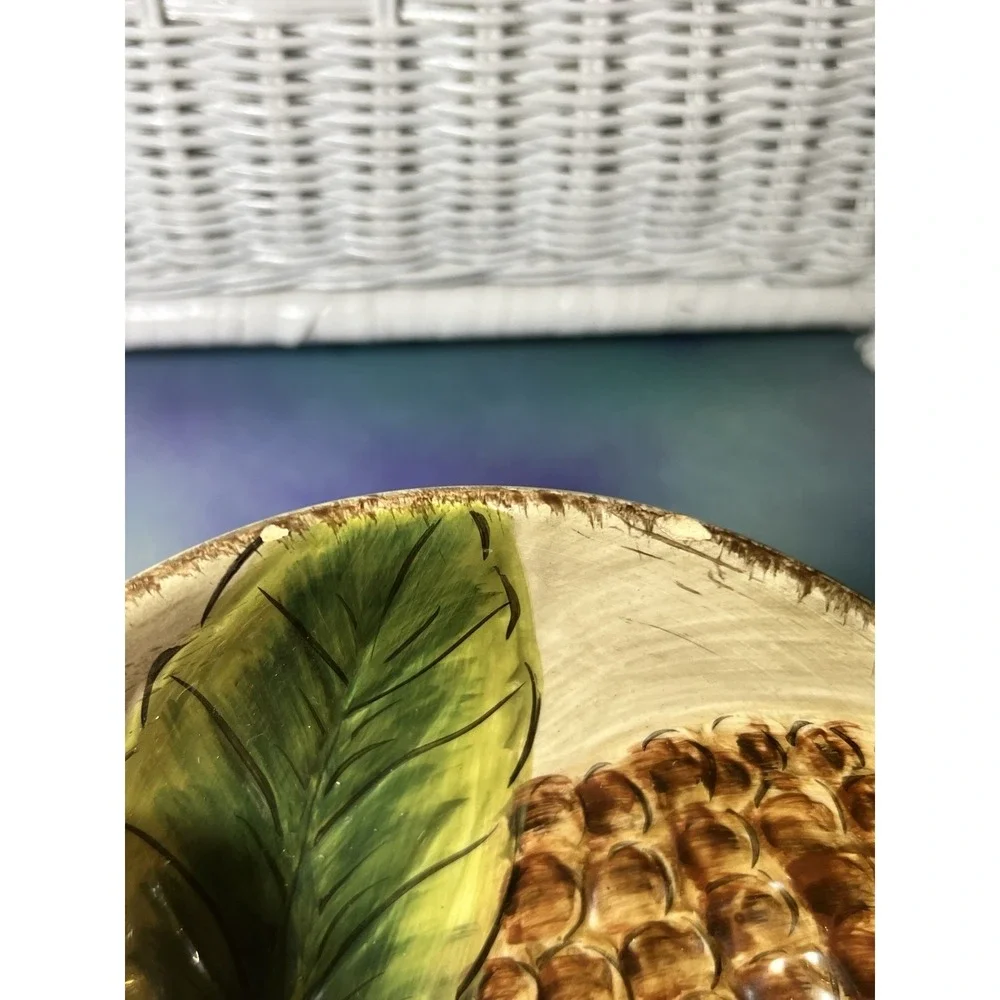 Dario Farrucci Designs‎ Hand Crafted Painted Bowls Majolica Leaves Berries